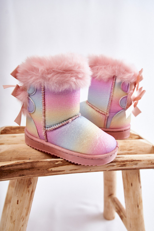 Calçados infantis quentes com fitas botas de neve Várias cores Funky