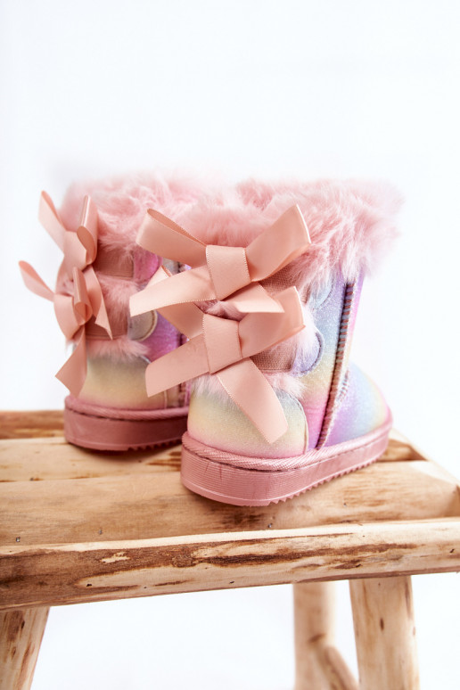 Calçados infantis quentes com fitas botas de neve Várias cores Funky