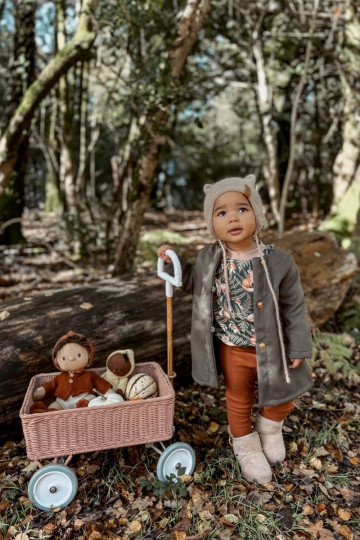 Botas infantis de neve aquecidas com fitas Meriva bege 2