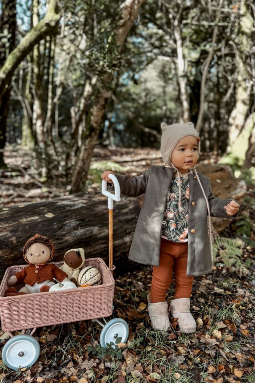 Botas infantis de neve aquecidas com fitas Meriva bege Botas infantis de neve aquecidas com fitas Meriva bege