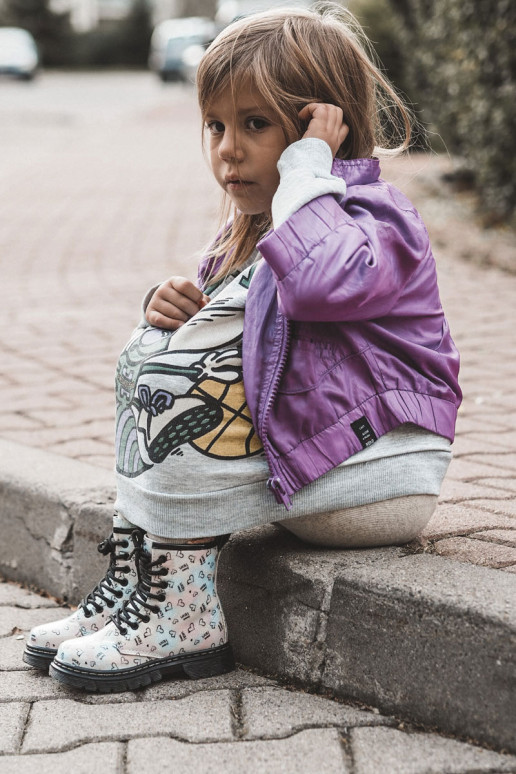 Botas infantis com glitter e estampas Reggie em várias cores