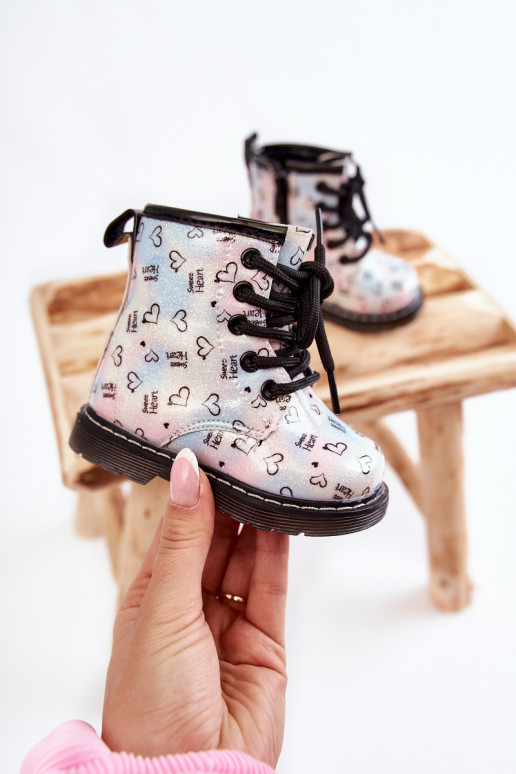 Botas infantis com glitter e estampas Reggie em várias cores Botas infantis com glitter e estampas Reggie em várias cores