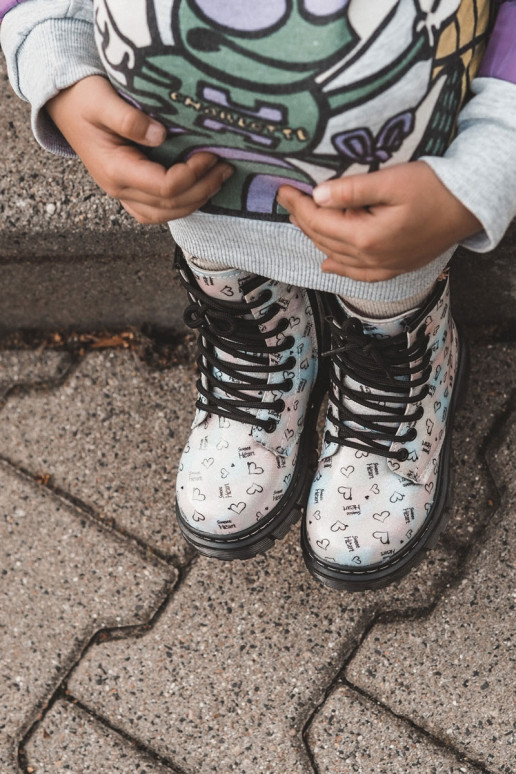 Botas infantis com glitter e estampas Reggie em várias cores