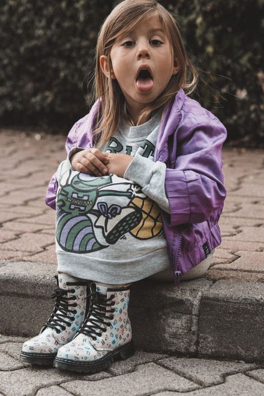 Botas infantis com glitter e estampas Reggie em várias cores Botas infantis com glitter e estampas Reggie em várias cores