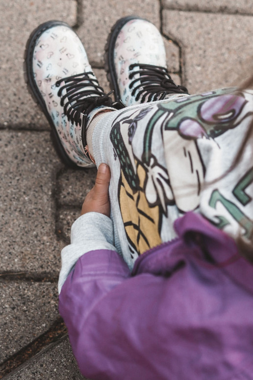 Botas infantis com glitter e estampas Reggie em várias cores Botas infantis com glitter e estampas Reggie em várias cores