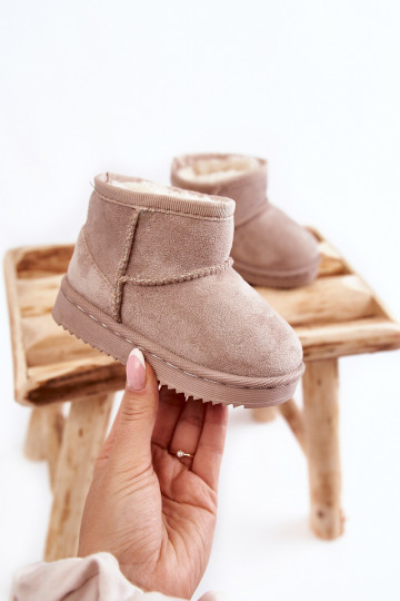 Botas quentes de inverno infantil em marfim Gooby