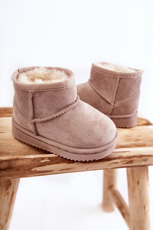Botas quentes de inverno infantil em marfim Gooby