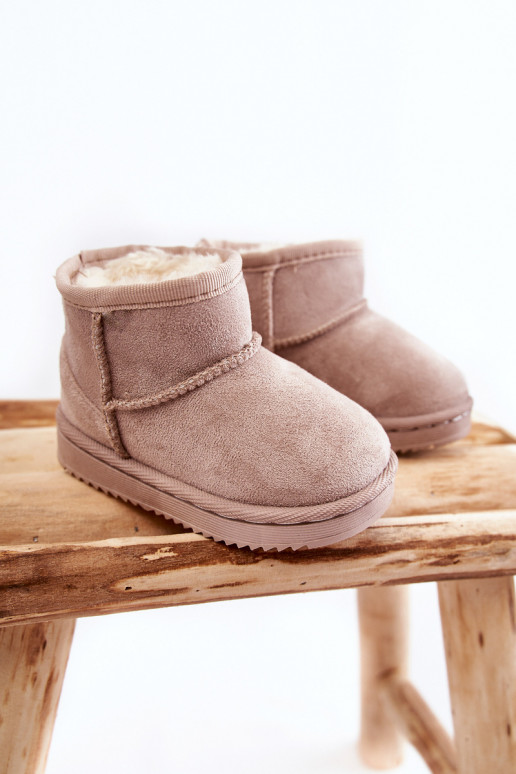 Botas quentes de inverno infantil em marfim Gooby