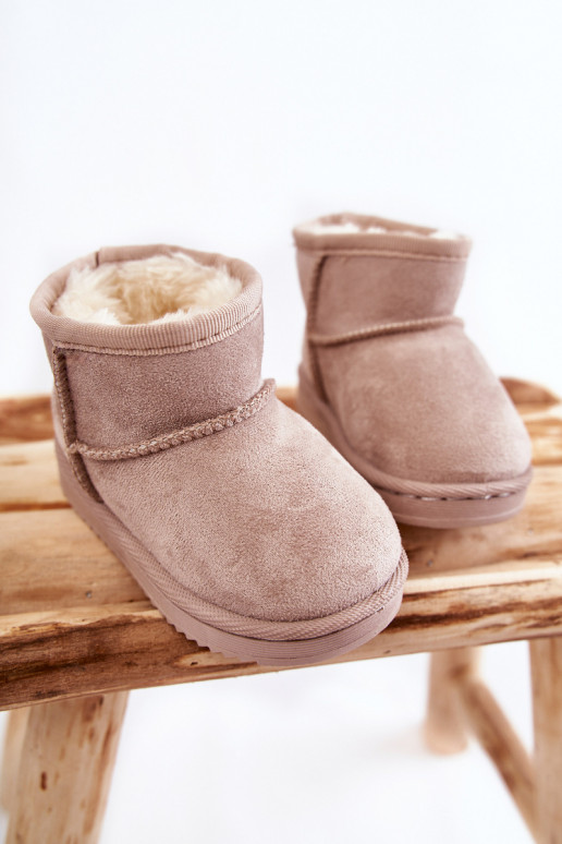 Botas quentes de inverno infantil em marfim Gooby
