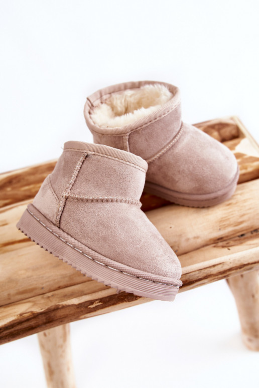 Botas quentes de inverno infantil em marfim Gooby