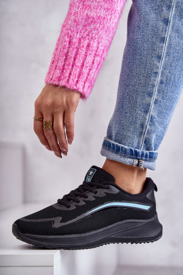 Calçados esportivos da moda tênis modelo sapatos cor preta Ida 2