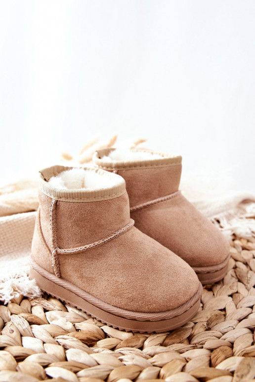 Botas quentes de inverno infantil bege Gooby Botas quentes de inverno infantil bege Gooby