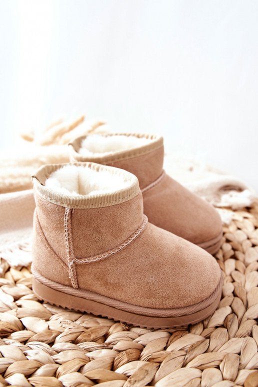 Botas quentes de inverno infantil bege Gooby Botas quentes de inverno infantil bege Gooby