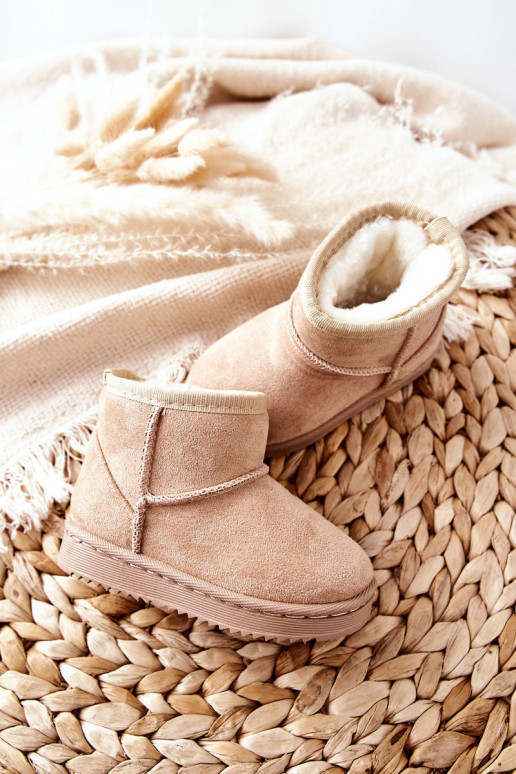 Botas quentes de inverno infantil bege Gooby