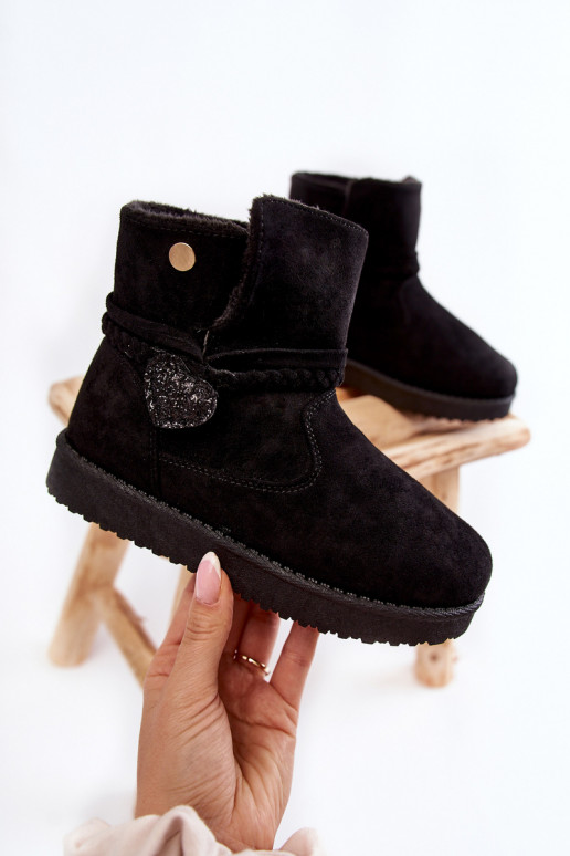 Botas de neve infantis na cor preta maio