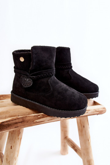 Botas de neve infantis na cor preta maio 2