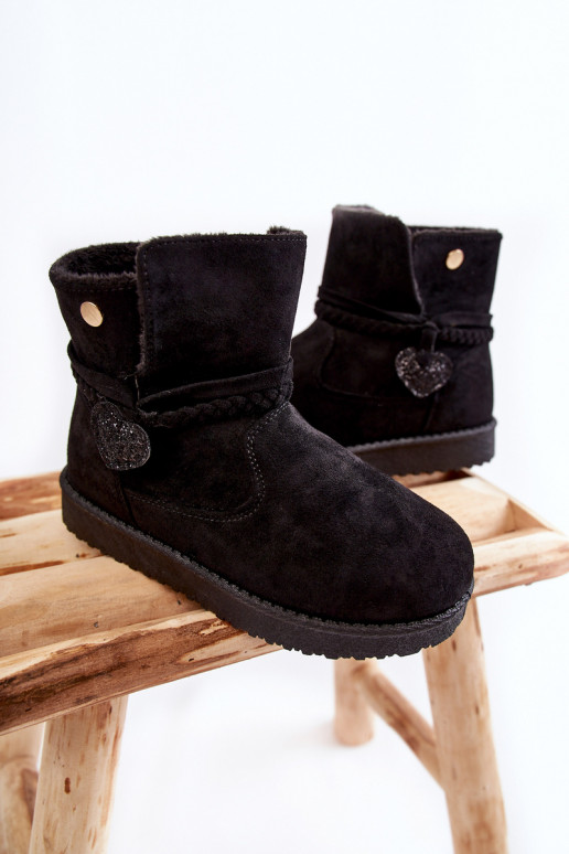 Botas de neve infantis na cor preta maio