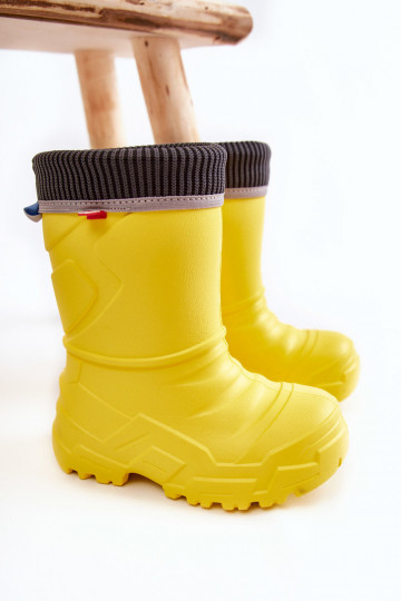 Botas infantis de borracha aquecidas Befado 162X302 cor amarela