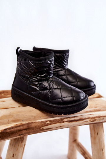 Botas quentes de inverno para crianças Big Star KK374242 pretas