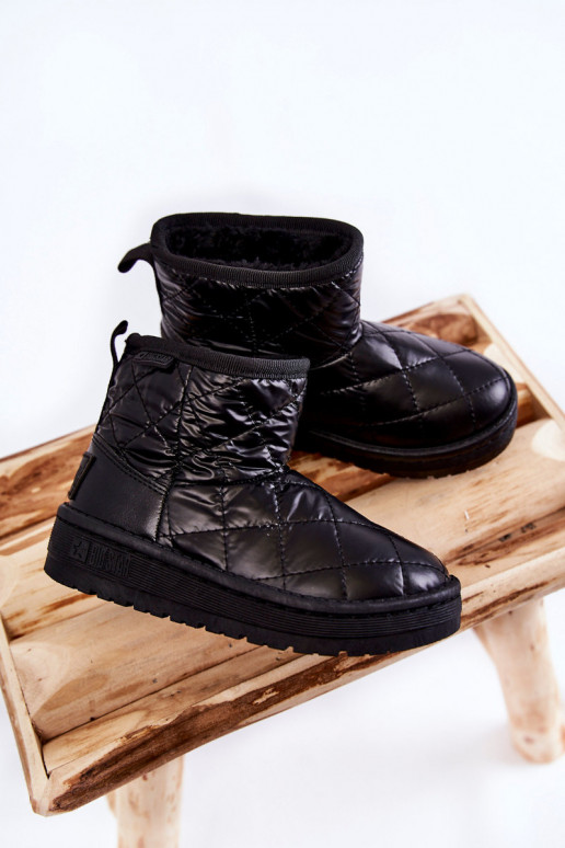 Botas quentes de inverno para crianças Big Star KK374242 pretas Botas quentes de inverno para crianças Big Star KK374242 pretas