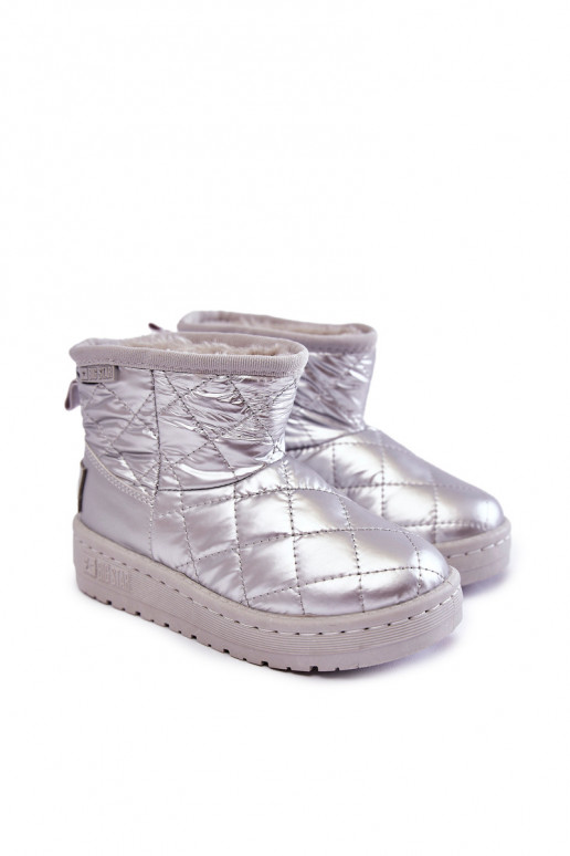 Botas quentes de inverno infantil Big Star KK374241 cor prata