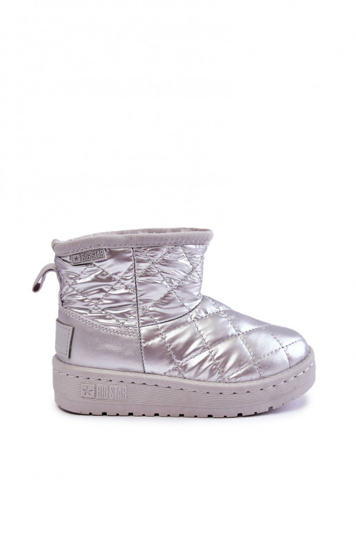 Botas quentes de inverno infantil Big Star KK374241 cor prata