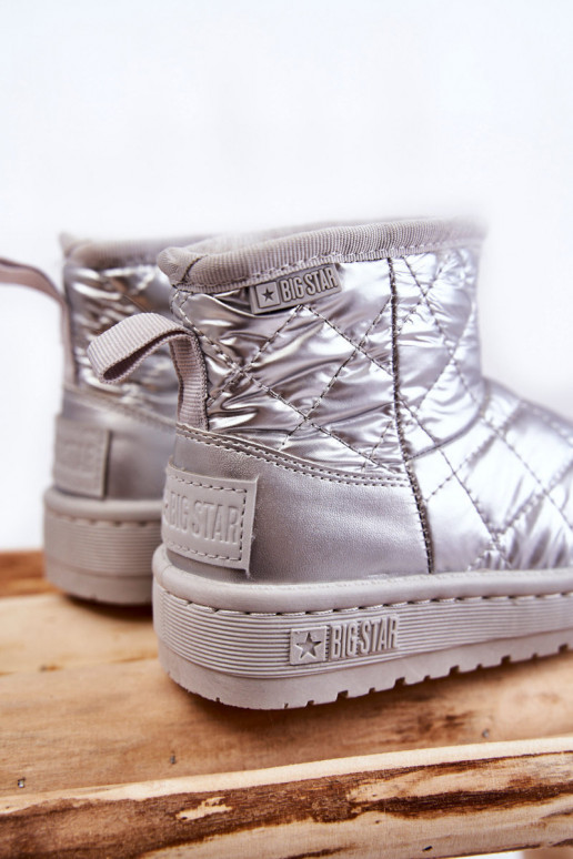 Botas quentes de inverno infantil Big Star KK374241 cor prata