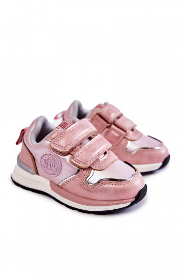 Calçado desportivo infantil com fechos adesivos Memory Foam System Big Star KK374180 rosa 2