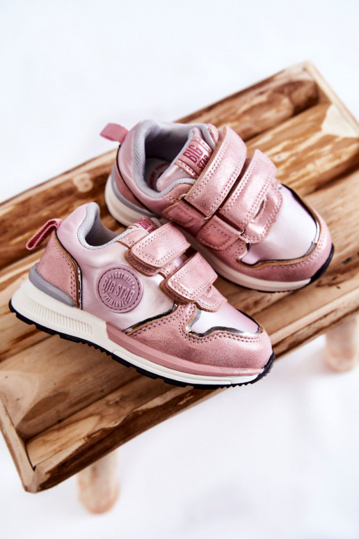 Calçado desportivo infantil com fechos adesivos Memory Foam System Big Star KK374180 rosa Calçado desportivo infantil com fechos adesivos Memory Foam System Big Star KK374180 rosa