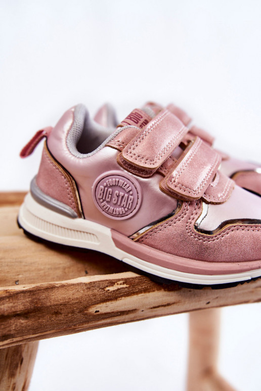 Calçado desportivo infantil com fechos adesivos Memory Foam System Big Star KK374180 rosa Calçado desportivo infantil com fechos adesivos Memory Foam System Big Star KK374180 rosa