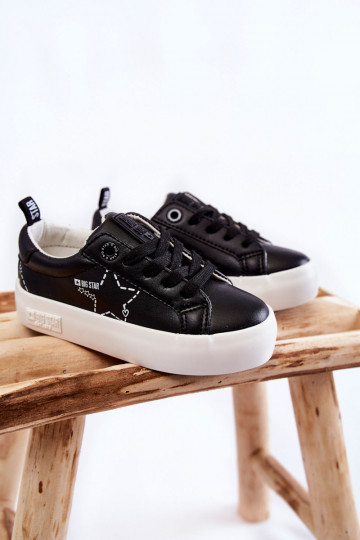 Calçado desportivo infantil com atacadores Big Star KK374223 cor preta