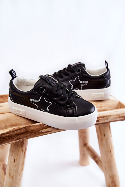 Calçado desportivo infantil com atacadores Big Star KK374223 cor preta