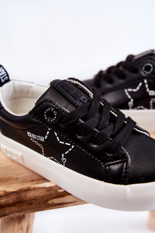 Calçado desportivo infantil com atacadores Big Star KK374223 cor preta