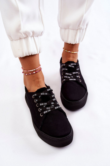 Sapatos femininos Memory Foam System Big Star KK276001 preto 2