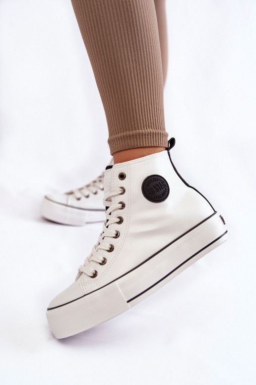 sapatos de lazer aquecidos Big Star KK274170 cor branca sapatos de lazer aquecidos Big Star KK274170 cor branca