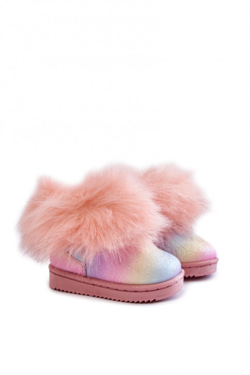 Botas infantis de neve com pêlo em várias cores Ariana