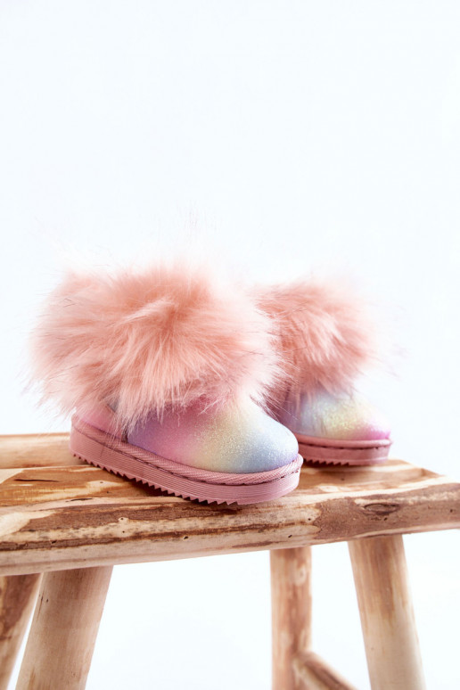 Botas infantis de neve com pêlo em várias cores Ariana