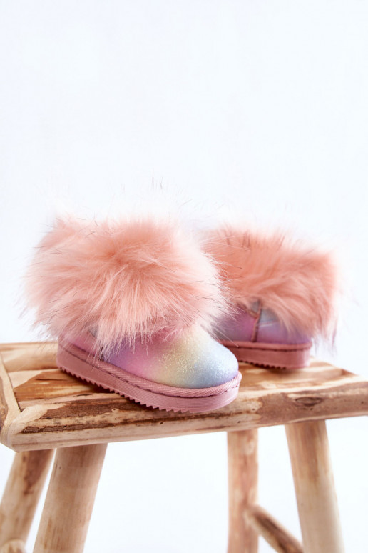 Botas infantis de neve com pêlo em várias cores Ariana