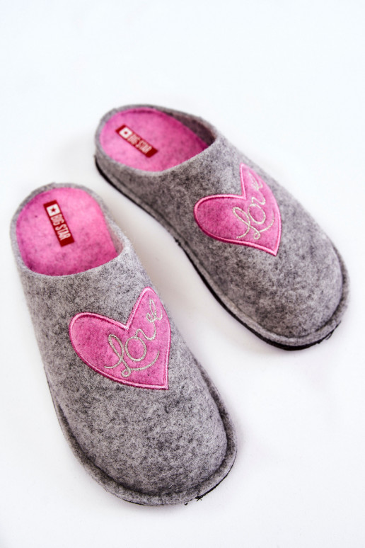 chinelos Big Star KK276020 cor cinza-rosa