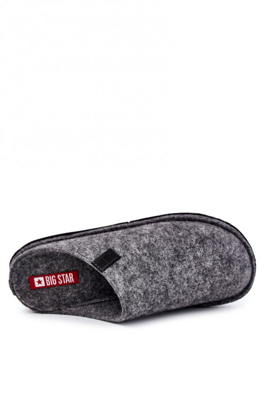Chinelos masculinos clássicos Big Star KK176001 cor cinza