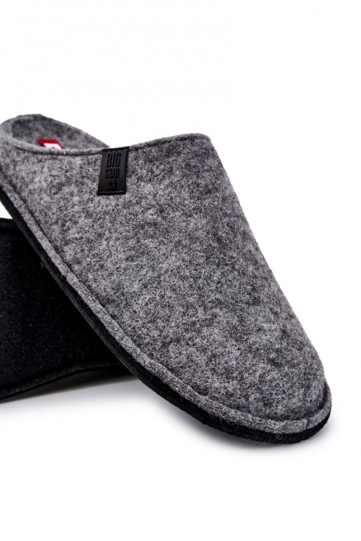 Chinelos masculinos clássicos Big Star KK176001 cor cinza