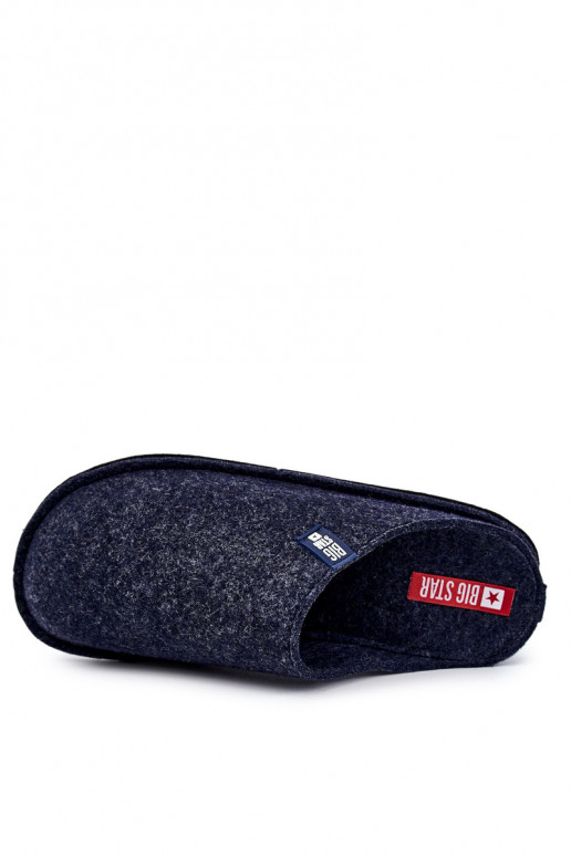 Chinelos masculinos clássicos Big Star KK176004 azul escuro