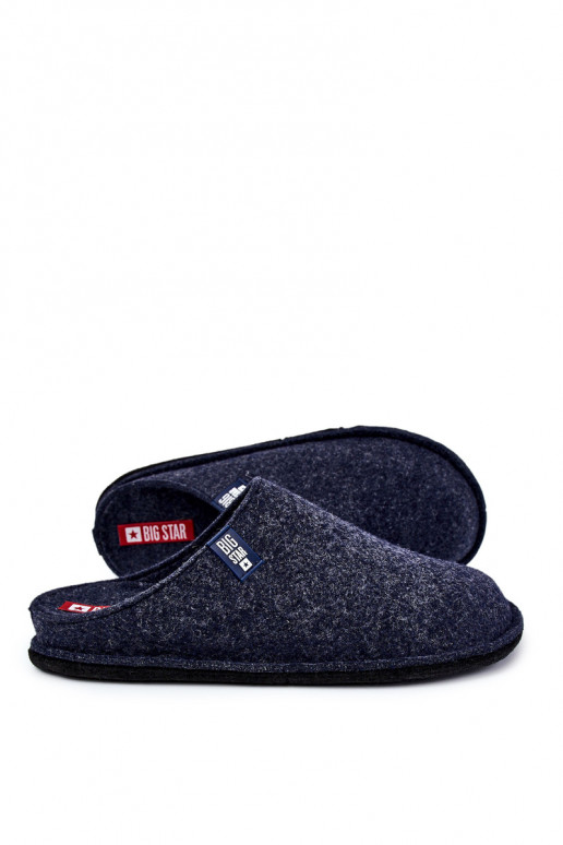 Chinelos masculinos clássicos Big Star KK176004 azul escuro
