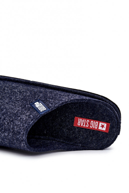 Chinelos masculinos clássicos Big Star KK176004 azul escuro