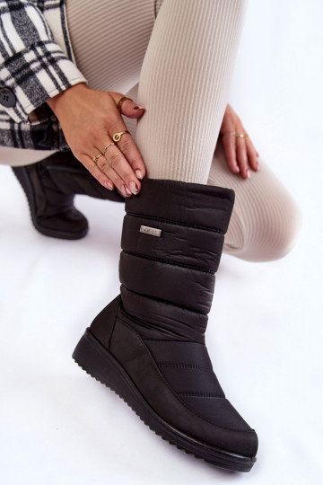 Botas de neve aquecidas Calena em preto