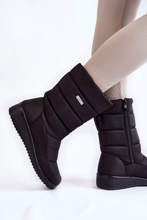 Botas de neve aquecidas Calena em preto