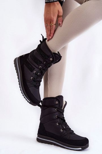 botas de neve com atacadores Progress PROGJ-22-134 cor preta 2