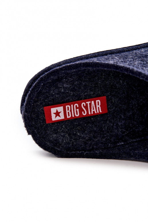 Chinelos masculinos clássicos Big Star KK176002 azul escuro