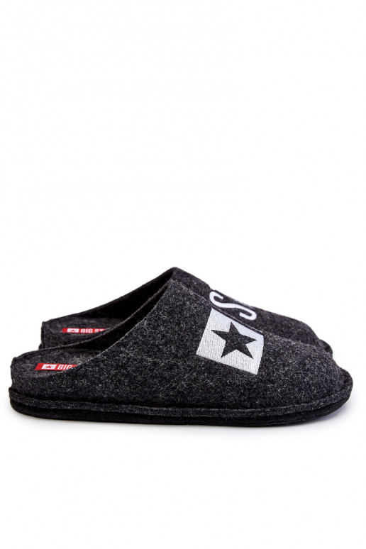 Chinelos masculinos clássicos Big Star KK176003 pretos
