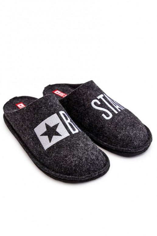 Chinelos masculinos clássicos Big Star KK176003 pretos